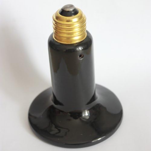 Black Reptile Ceramic Heat Emitter Lamp,110v-120v 75W Watt for Snake Tortoise Lizard Frog Bird Dog Cat
