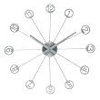 Starburst Wall Clock - Silver