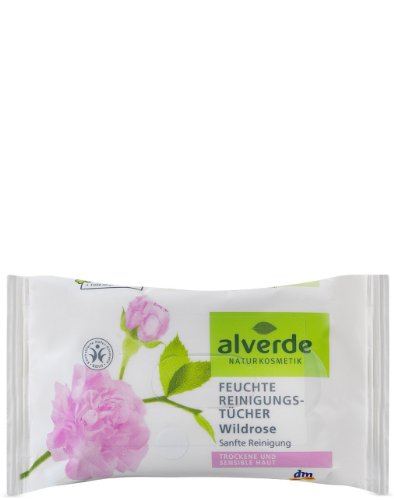 Alverde - Lingettes nettoyantes - Rose sauvage Bio