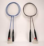6-pc Badminton Set - 4 Racquets & 2 Birdies