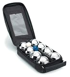 Boules Unisex Set of 8 Boules - Black/Silver