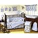 JoJo Designs 9-Piece Baby Crib Bedding Set - Blue and Khaki Camo Camouflage Army