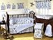 JoJo Designs 9-Piece Baby Crib Bedding Set - Blue and Khaki Camo Camouflage Army
