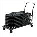 National Public Seating 1100 Series Steel Frame Polyfold Fan Back Double Hinge Folding Chair with Triple Brace, 480 lbs Capacity, Blue/Gray (Carton of 4)