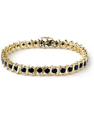 Natural 7.0 ctw Black Diamond Bracelet 10K Yellow Gold