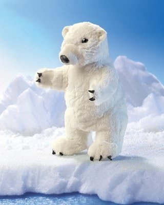 Childrens Toyshop  Toys : Plush Standing Polar Bear Puppet