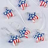 Patriotic Star Flag Beads (Bag of 100)
