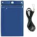 StoreSMART Sport - Zipper Passport Holder with Lanyard - Clear Plastic Front & Blue Plastic Back - SPCR1596ZIPS-BL-1