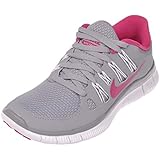 Nike Womens Wolf Grey Vivid Pink White Free 5.0 Running Shoe