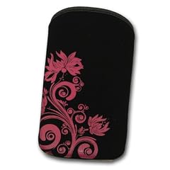 Original Handycop� Purple Lila Flower S Slim Tasche Etui, Innen samtweich gef�ttert, f�r Samsung S8000 Jet S5230 Star F480 S5260 Star 2 II