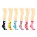 Winter Boot Ski Warm Thick 6 Pairs Stitch Crew Ladies Mid Calf Socks Cotton Set