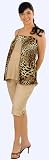 Tiger print tunic, Beige capri - 2 piece maternity set