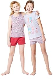2 Pack Pure Cotton Assorted Shortie Pyjamas