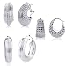 Sterling Silver 3 Piece Wardrobe Electroform Classic Earrings
