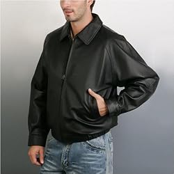 Men's Raglan Sleeve Leather Bomber Jacket - Regular, Tall, Big, Big & Tall