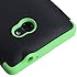MYBAT HTCWIN8XHPCTUFFSO007NP Premium TUFF Case for HTC Windows Phone 8X - 1 Pack - Retail Packaging - Black/Electric Green