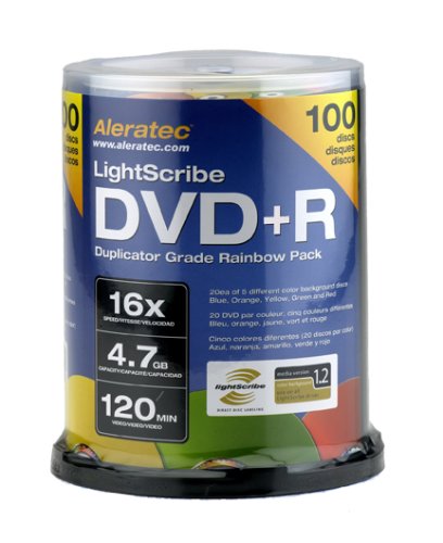 Aleratec 300115 16x LightScribe Duplicator Grade DVD+R (600 Pack)