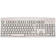 Italian Ivory Computer Keyboard with Black Letters Characters Wired PS2 Connection