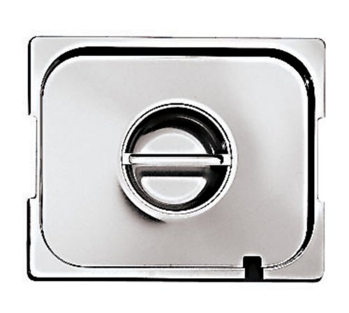 Check out sale price for Paderno World Cuisine 12 3/4 inches by 6 1/4 inches Stainless-steel Lid with Notched Handle for Hotel Pan - 1/4. Free Shipping.