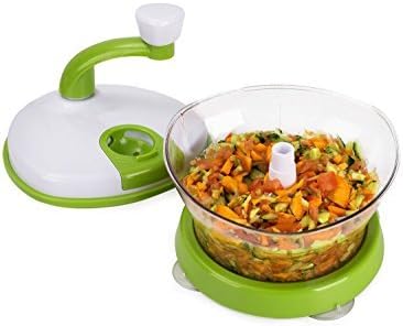 CHEF CHIFFON Manual Hand Operated Multi-Function Complete Kitchen Food Processor Mixer Blender Chopper Beater Slicer Prep Machine by CHEF CHIFFON