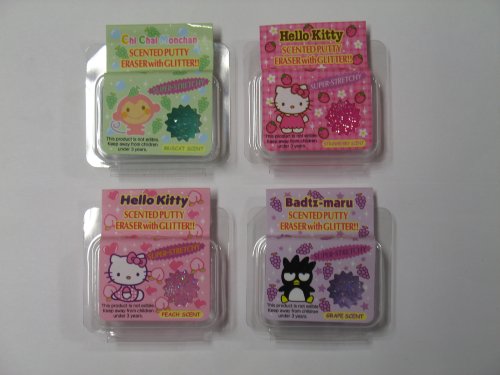 Authentic Hello Kitty & Friends Japanese Scented Silly Putty Eraser with Glit...