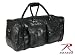 2980 23'' BLACK LEATHER PATCHWORK DUFFLE BAG