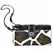 GIRAFFE PRINT WRISTLET POUCH SMALL CLUTCH BAG BLACK & WHITE