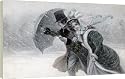 Box Canvas Print of Couple in a snow from Lebrecht Music a Arts Photo Library