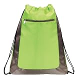 Deluxe Cinch Drawstring Backpack Bookpack Bag, Lime Green