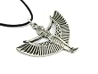 Egyptian Goddess Isis Pewter Pendant on Cord Necklace, The Egyptian Collection