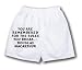 White Boxer Short with You are remembered for the rules you break. - Douglas MacArthur