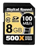 Digital Speed 8GB 500X Professional High Speed 100MB/s Error Free (SD) Memo ....