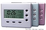 RiteAlarm Triple Weekly Alarm Clock (R) for Weekdays, Saturday and Sunday, Automatic Extended Daylight Saving Time, Automatic Snooze, Adjustable Volume, Gentle Sound Pattern, Simple Buttons, Pushing Backlight and Battery Operated