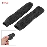 Nonslip Towel Wrap Badminton Racket Over Grip Cover Black 2 PCS