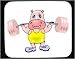 Decorated Mouse Pad with animals, hippopotamus, animal, hippo