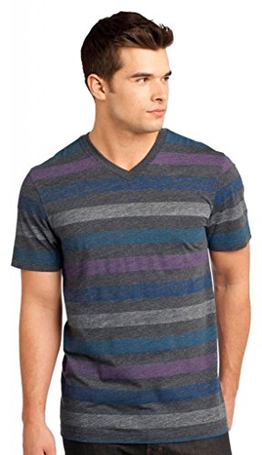 District Men's Reverse Striped V-Neck T-Shirt
