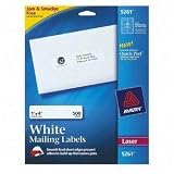 Avery Easy Peel 1 x 4 Inch White Mailing Labels 500 Count (5261)