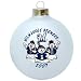 MLB Baseball Team 2007 Round Snowman Christmas Tree Ornament - Milwaukee Brewers