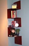 CD / DVD Space Saver Corner Storage Piece in Cherry Finish