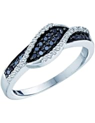 0.23CTW BLACK DIAMOND FASHION BAND