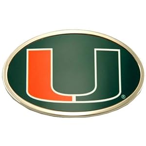 Miami Hurricanes Logos on Amazon Com Miami Hurricanes Team Logo Oval Belt Buckle Sports