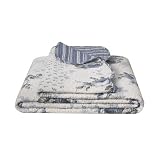 Rose Blossom Quilt - Blue/White