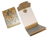 Rhinestone Adorned Gold Classic Monogram Initial Fine Notepad Papers - Great Gift Item!, U