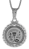 Sterling Silver Hollow Eucharist Medal