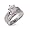 Eve's Addiction Stunning Brilliant Cut Channel Set CZ Engagement Ring Set, 6
