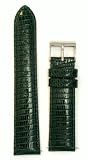 Ladies Genuine Lizard Watchband - Color Forest Green Size: 18mm Watch Band