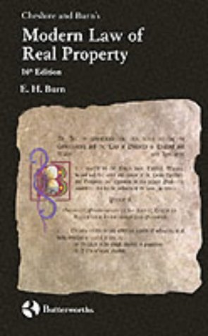 Cheshire and Burn's Modern Law of Real Property
