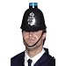 Police Helmet with Flashing Blue Light