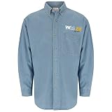 Checkered Flag Sterling Marlin Waste Management Long Sleeve Denim Shirt
