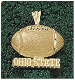 LogoArt Ohio State Buckeyes 10K Gold Football Pendant